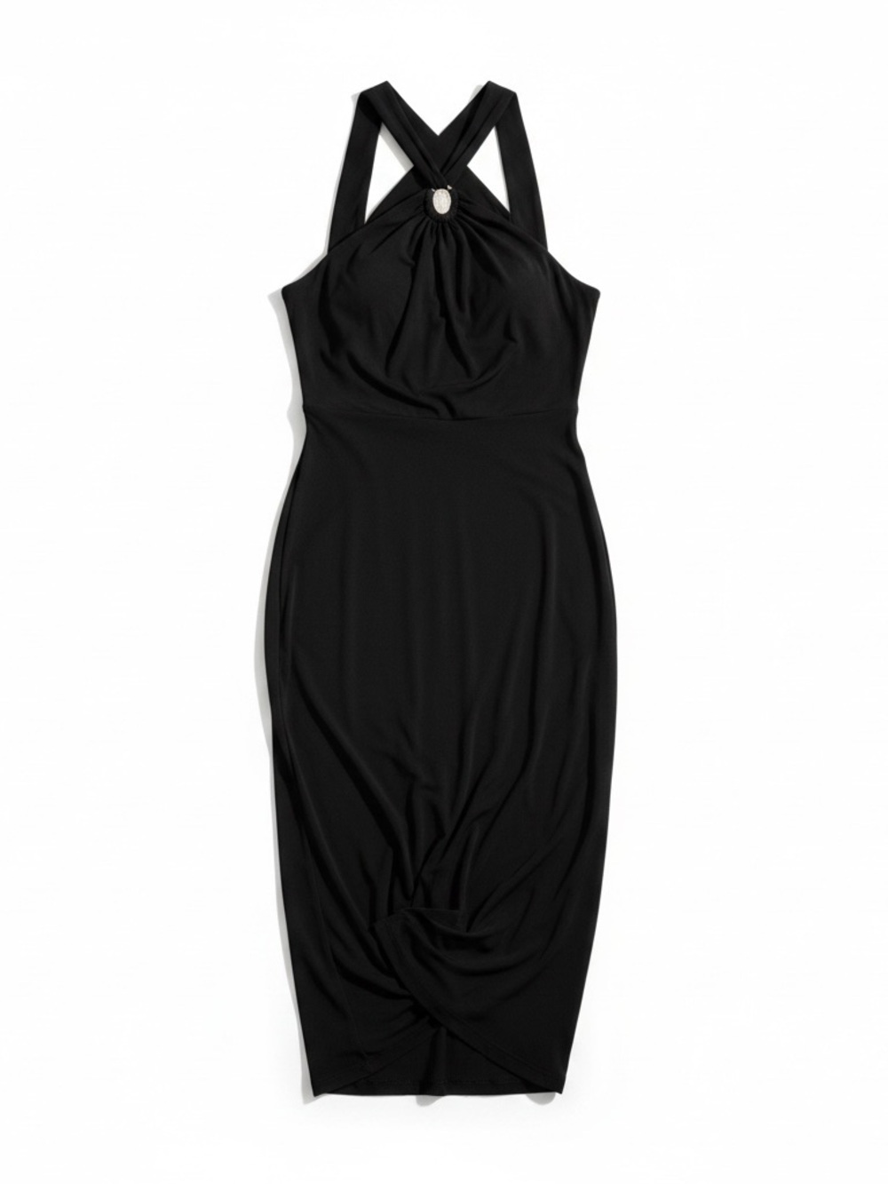 Tommy Bahama Black Halter Midi Dress Size XL